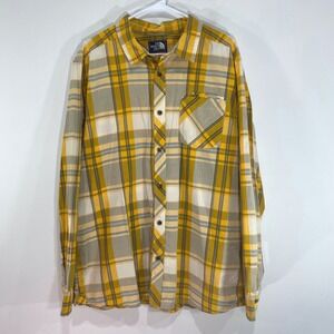 The North Face‎ Mens XL Plaid Button Down Long Sleeve Shirt Casual Cotton